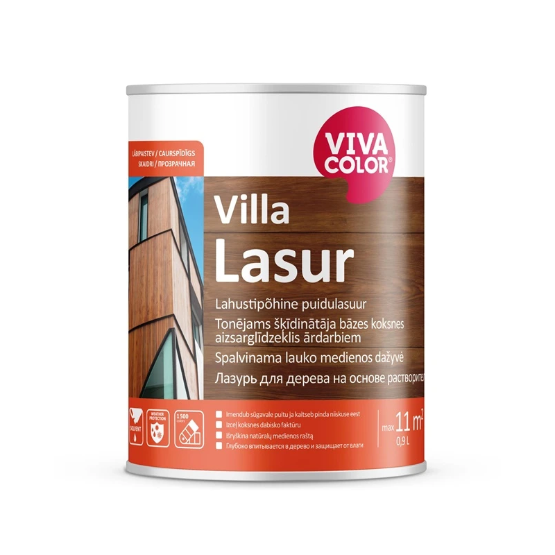 Aizsarglīdz. kokam villa lasur ec 0.9l