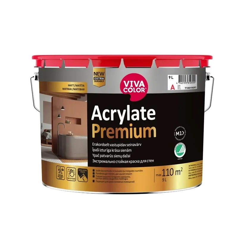 Krāsas pamatne Vivacolor Acrylate Premium C, ūdens bāzes, matēts, 9 l