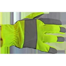 Перчатки флуоресцентные желтые, синтетическая кожа с нейлоном размер 10