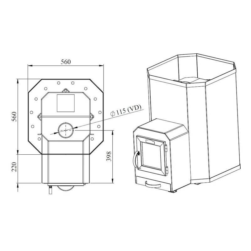 Krāsns saunas stoveman 24-ls