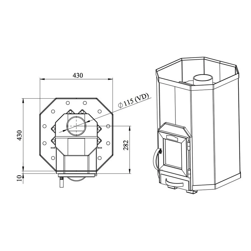 Krāsns saunas stoveman 13
