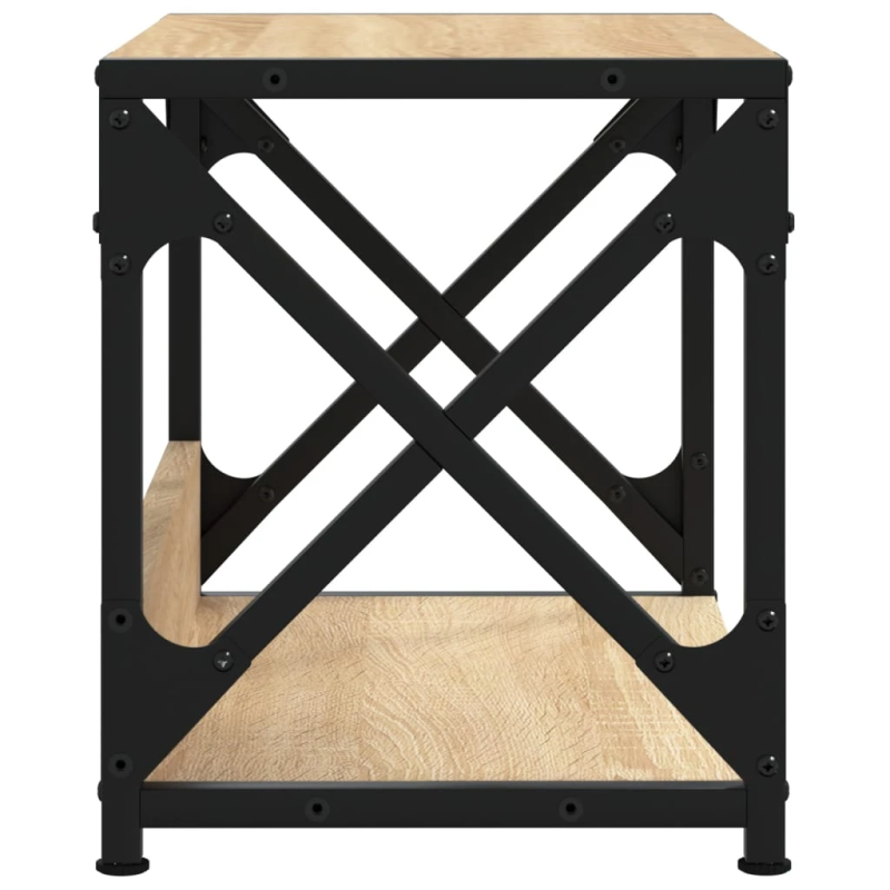 vidaXL printera statīvs, 2 līmeņi, ozola krāsa, 44x26x31,5 cm, koks