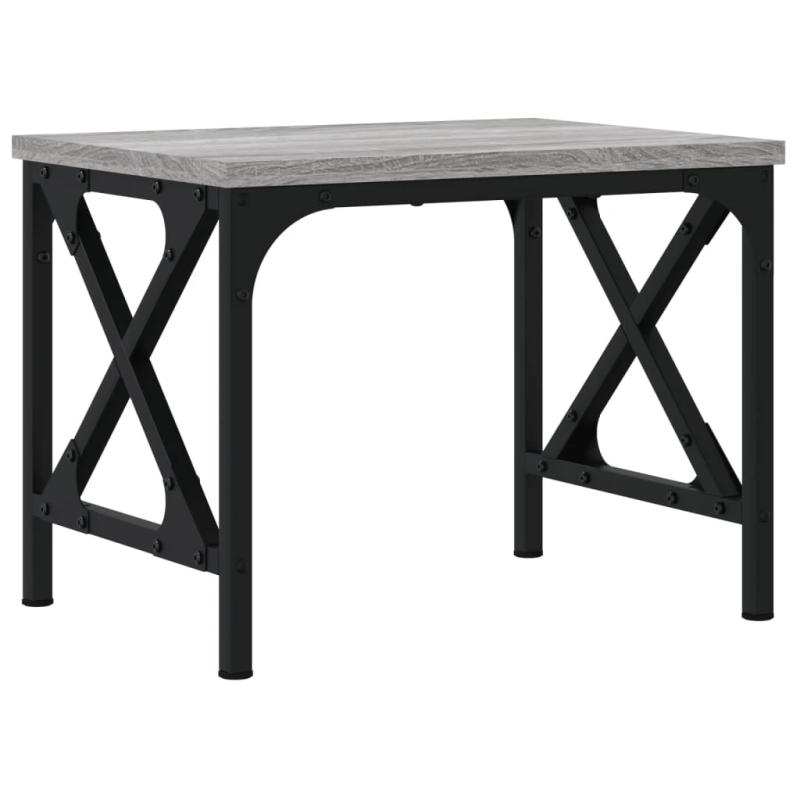 vidaXL printera statīvs, pelēks, 40x30x31 cm, inženierijas koks