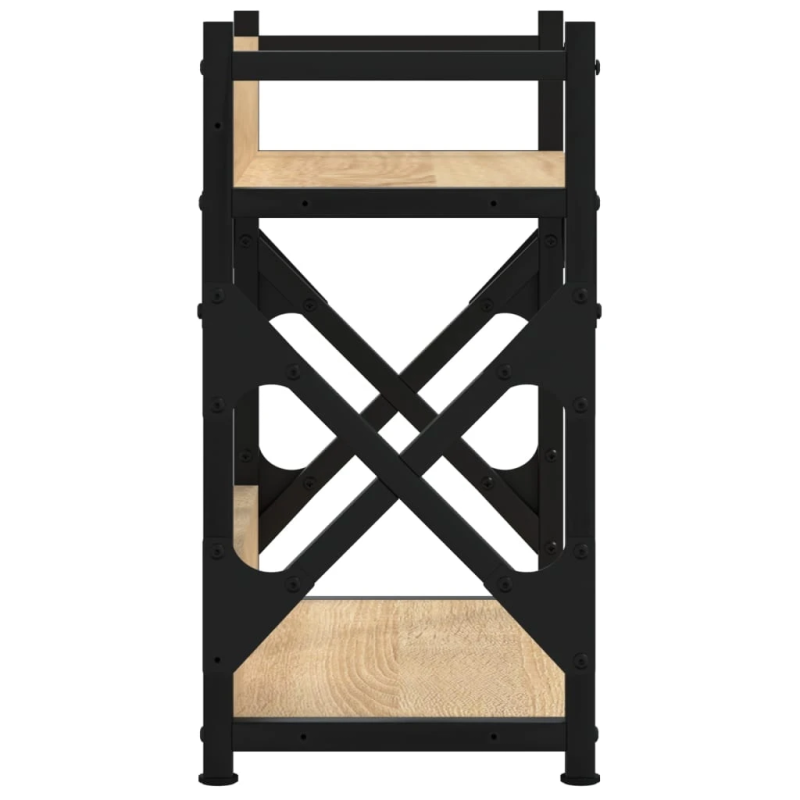 vidaXL printera statīvs, 2 līmeņi, ozola krāsa, 40x20x40 cm, koks