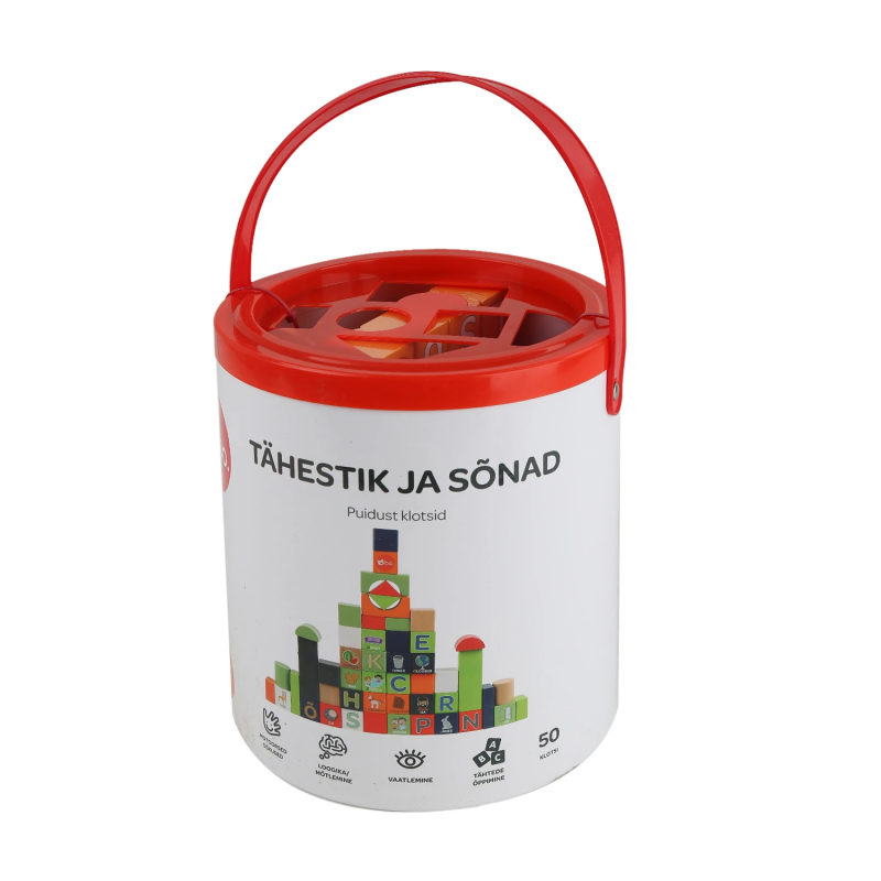 bo. wooden blocks ”Alphabet and Words” EST