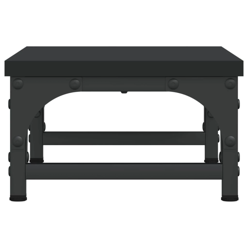 vidaXL monitora paliktnis, melns, 37x23x14 cm, inženierijas koks