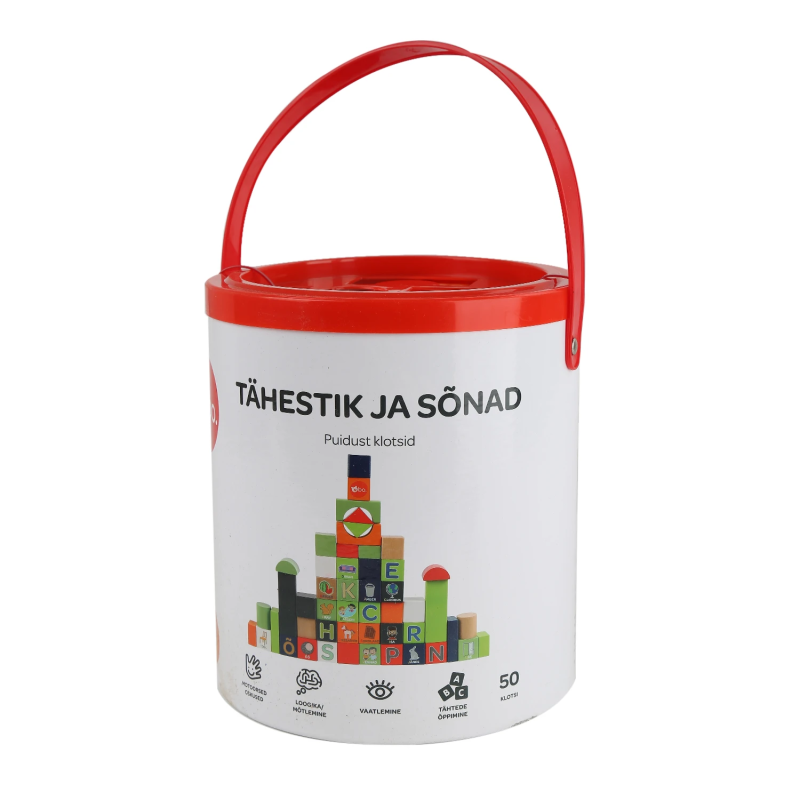 bo. wooden blocks ”Alphabet and Words” EST