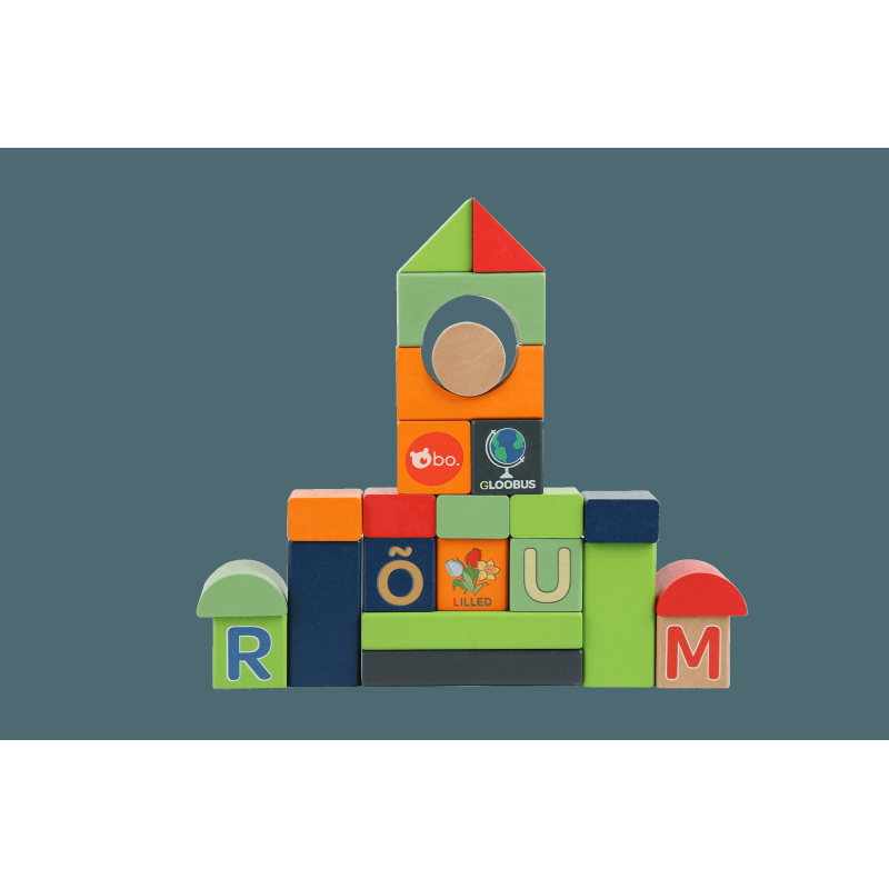 bo. wooden blocks ”Alphabet and Words” EST