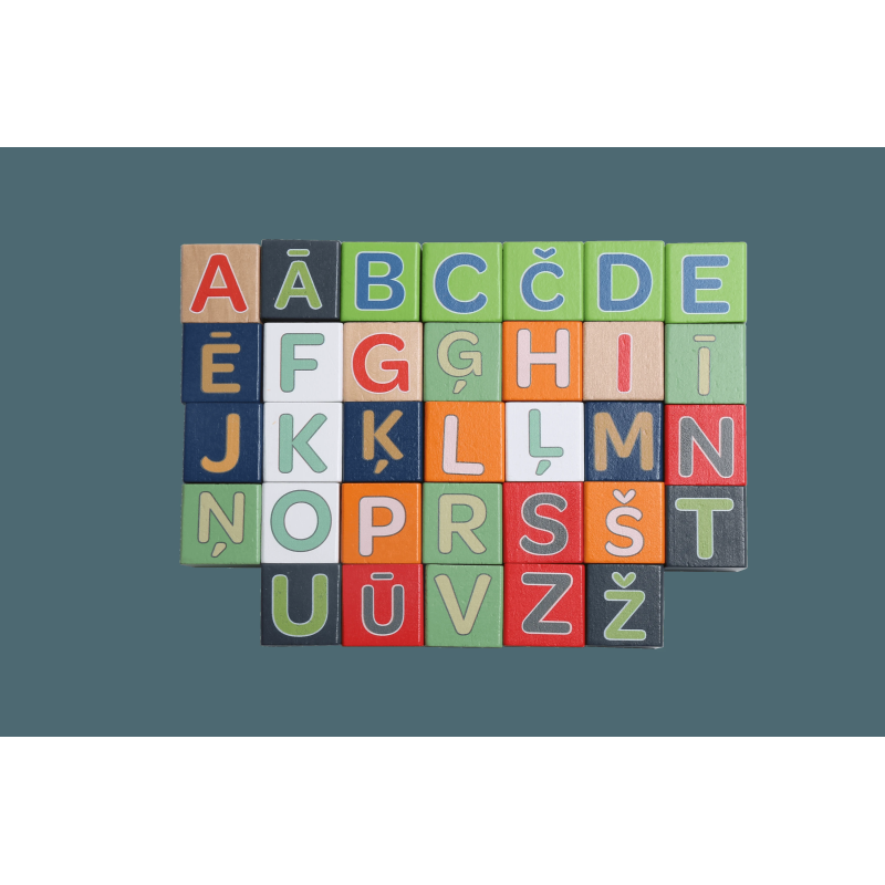 bo. koka klucīši "Alfabēts un vārdi" ,latviešu valodā,