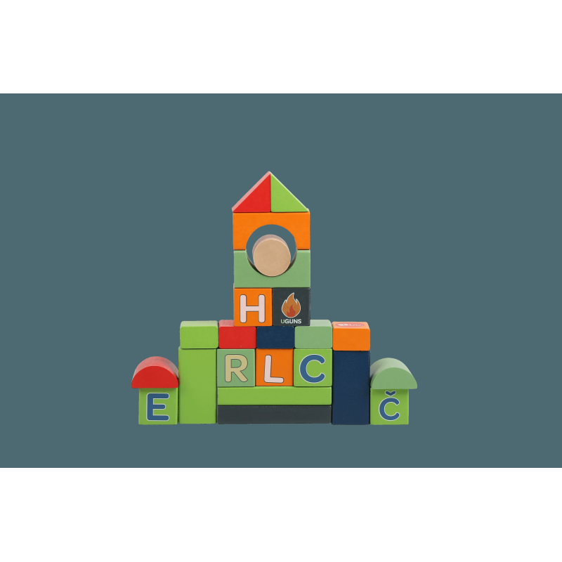 bo. koka klucīši "Alfabēts un vārdi" ,latviešu valodā,