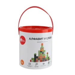 bo. Деревянные кубики Алфавит и слова, на русском языке