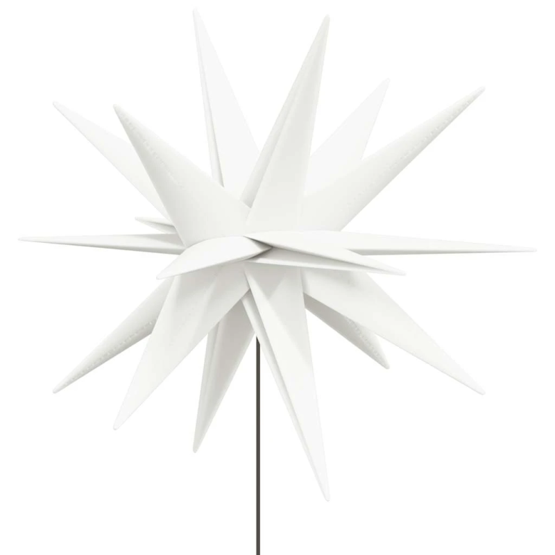 vidaXL Ziemassvētku lampa ar LED un mietiņu, salokāma, balta, 57 cm