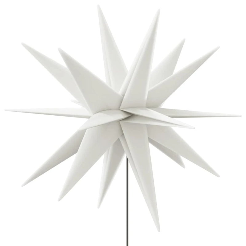 vidaXL Ziemassvētku lampa ar LED un mietiņu, salokāma, balta, 57 cm