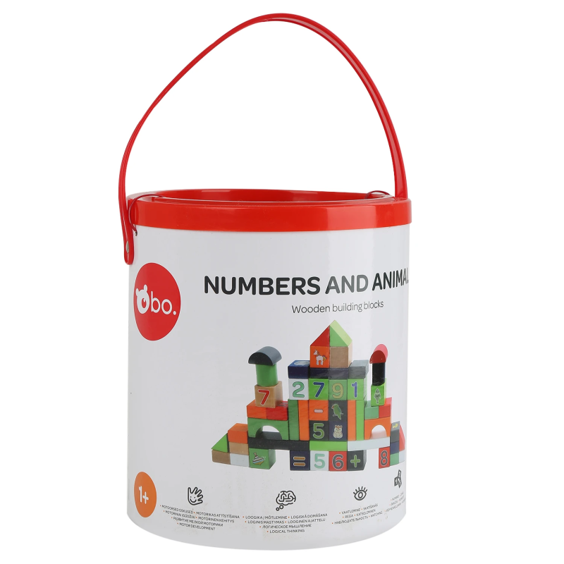 bo. koka klucīši "Cipari un dzīvnieki"