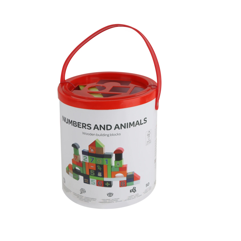 bo. koka klucīši "Cipari un dzīvnieki"