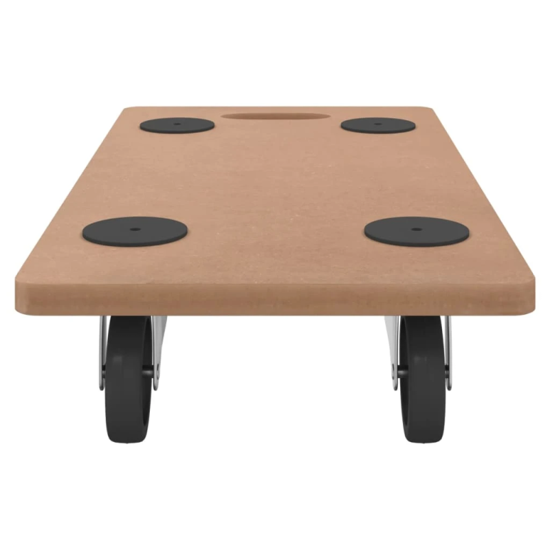 vidaXL mēbeļu ratiņi, 6 gab., taisnstūra forma, inženierijas koks