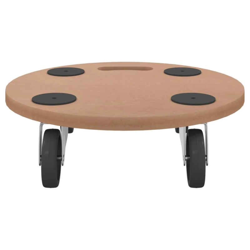 vidaXL mēbeļu ratiņi, 2 gab., apaļi, inženierijas koks