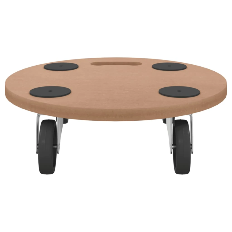 vidaXL mēbeļu ratiņi, 6 gab., apaļi, inženierijas koks