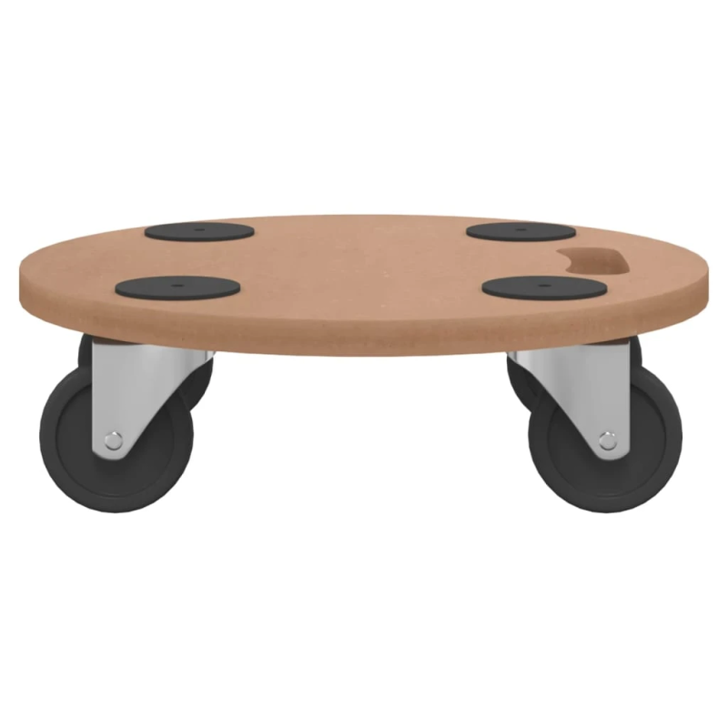 vidaXL mēbeļu ratiņi, 6 gab., apaļi, inženierijas koks