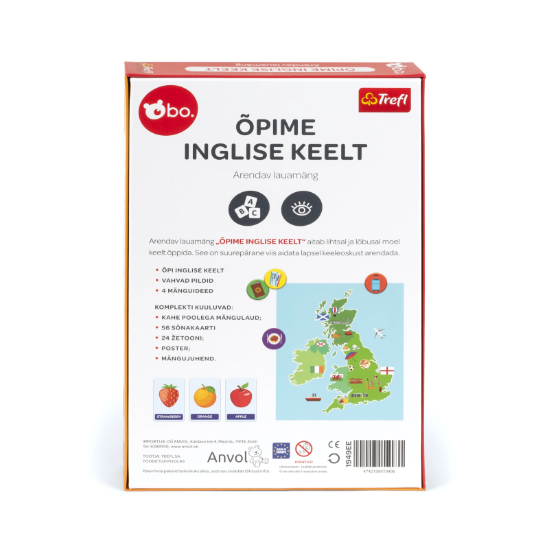 bo. Educational board game "English is fun" ,In Estonian lang.,