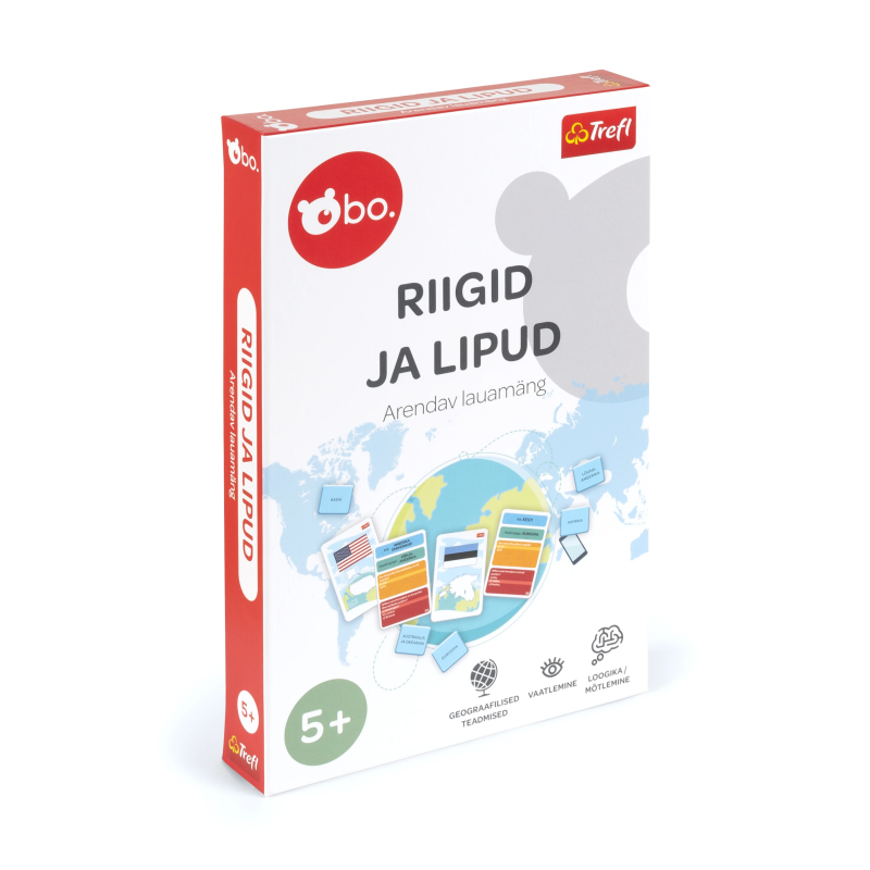 bo. Educational board game "Countries and flags" ,In Estonian lang.,