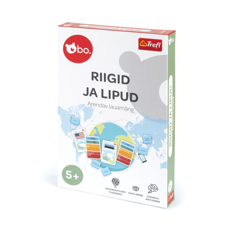 bo. Educational board game "Countries and flags" ,In Estonian lang.,