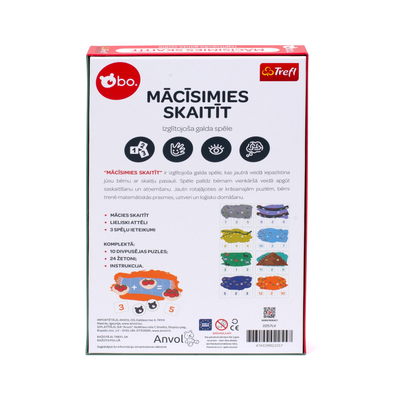 bo. Izglītojoša galda spēle Skaitīšana, ,Latviešu valodā,