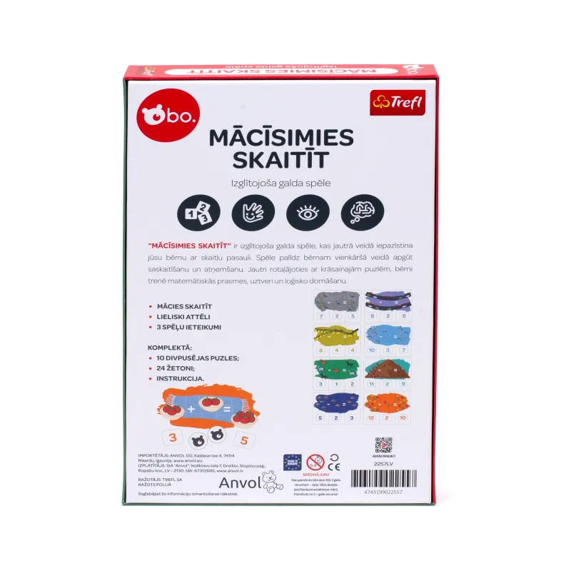 bo. Izglītojoša galda spēle Skaitīšana, ,Latviešu valodā,