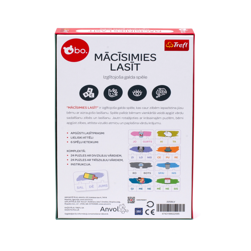 bo. educational board game Syllables ,In Latvian lang.,