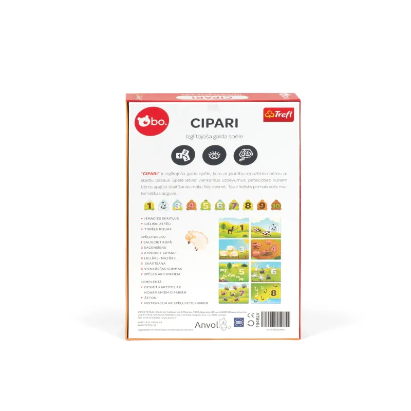 bo. Izglītojošā galda spēle Cipari ,Latviešu val.,