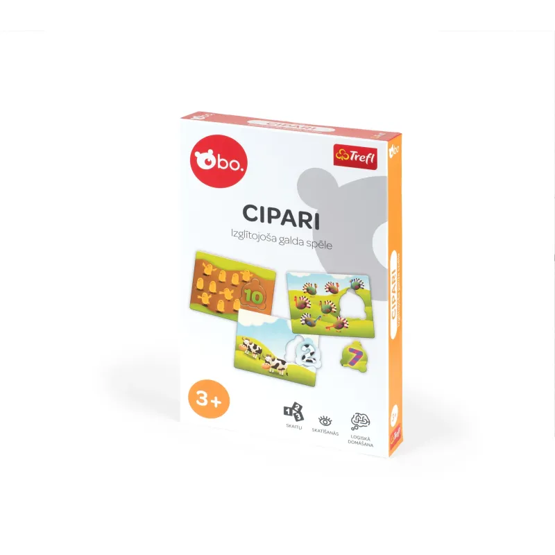 bo. Educational board game Numbers, in Latvian