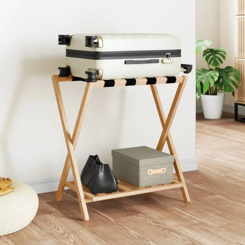 vidaXL bagāžas plaukts, 68x38x58 cm, bambuss