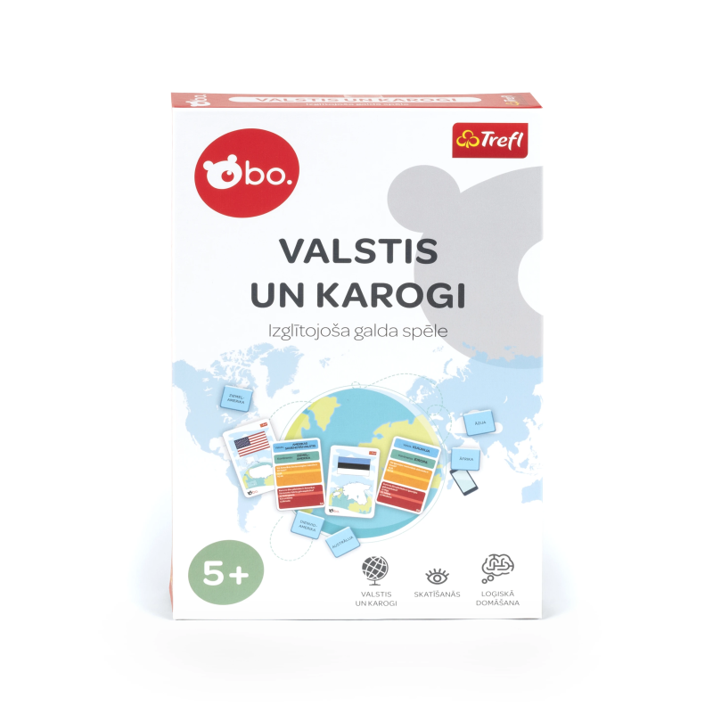 bo. Izglītojošā galda spēle "Valstis un karogi" ,Latviešu val.,