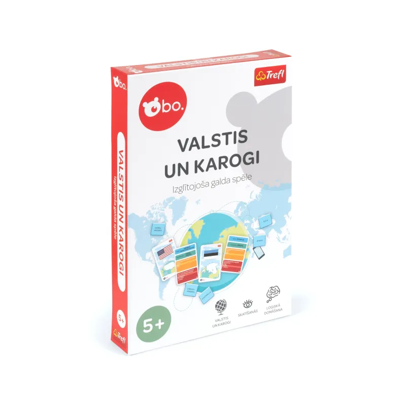 bo. Izglītojošā galda spēle Valstis un karogi ,Latviešu val.,