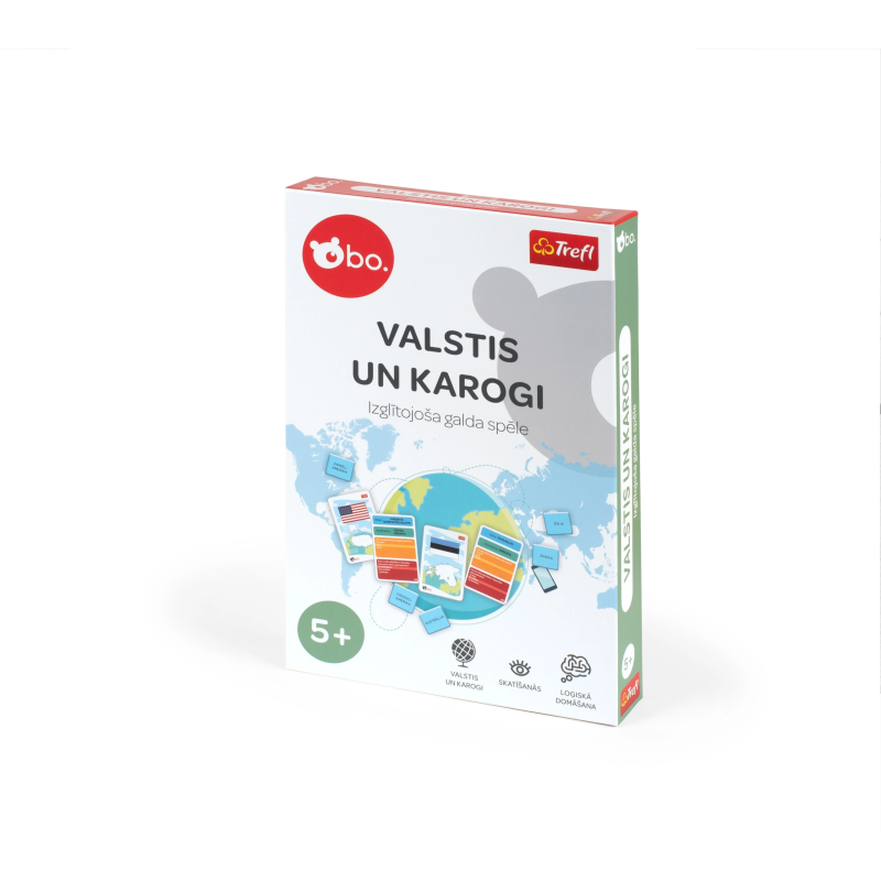 bo. Izglītojošā galda spēle "Valstis un karogi" ,Latviešu val.,