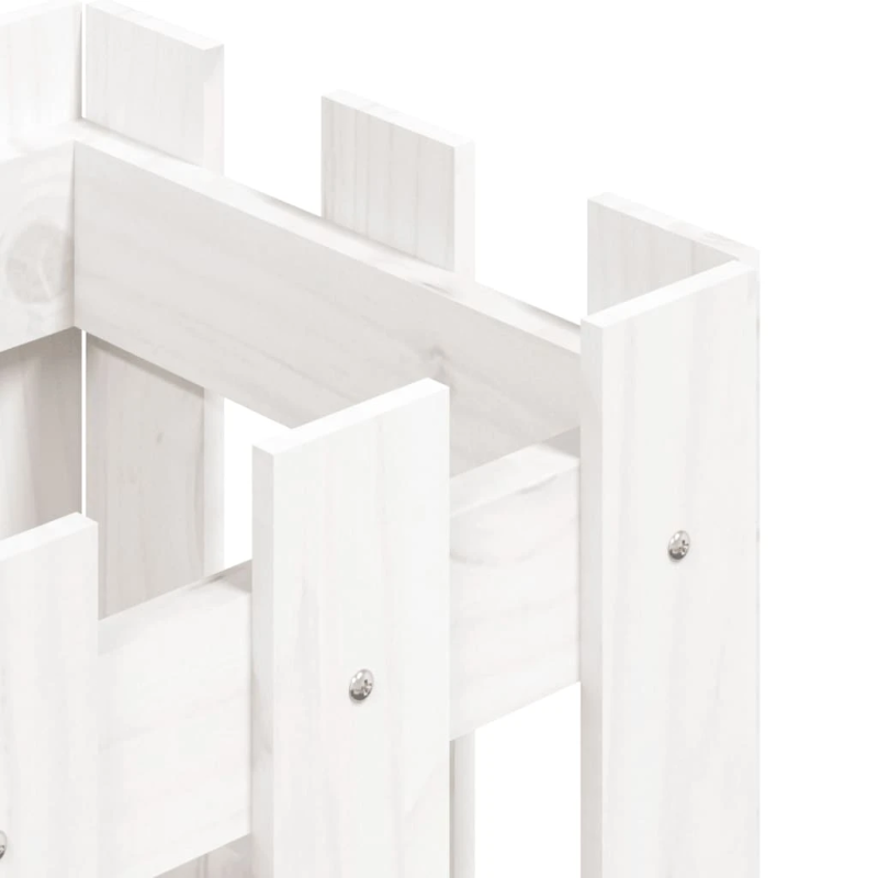 vidaXL dārza puķu kaste, žoga dizains, 30x30x30 cm, priedes masīvkoks