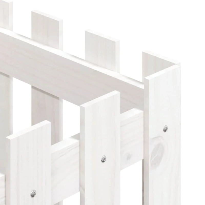 vidaXL dārza puķu kaste, žoga dizains, 40x40x40 cm, priedes masīvkoks