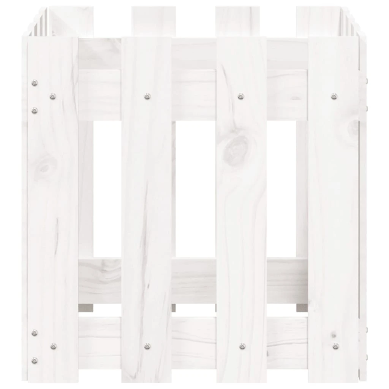 vidaXL dārza puķu kaste, žoga dizains, 40x40x40 cm, priedes masīvkoks