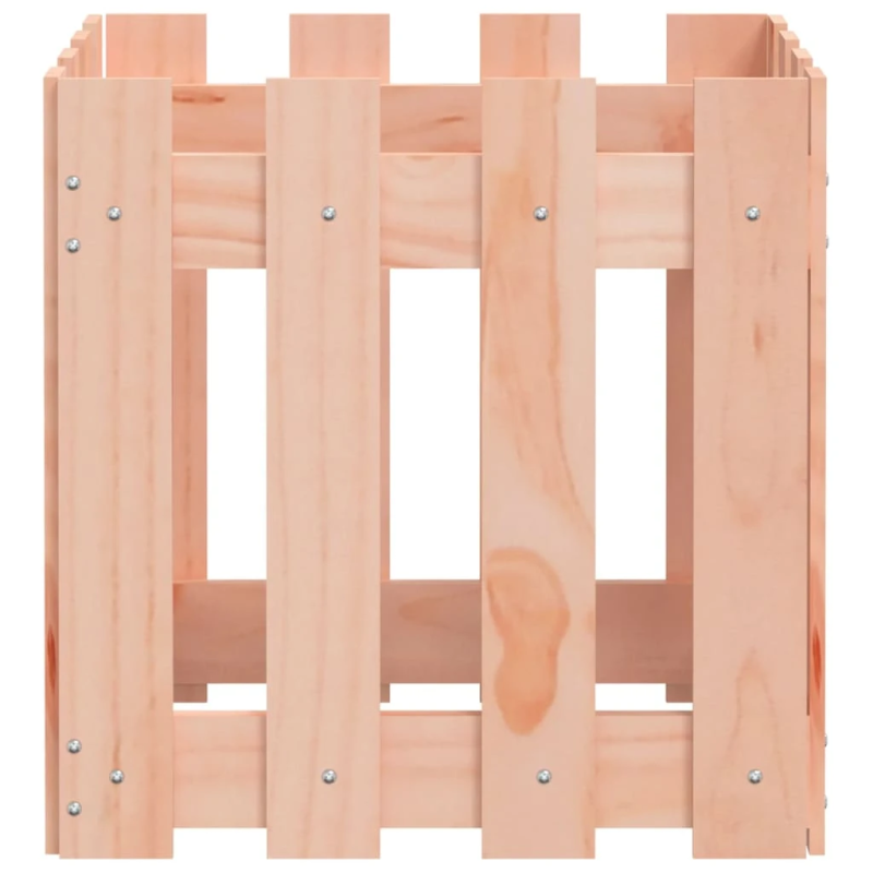 vidaXL dārza puķu kaste, žoga dizains, 40x40x40 cm, Duglasa masīvkoks