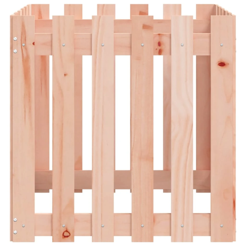 vidaXL dārza puķu kaste, žoga dizains, 60x60x60 cm, Duglasa masīvkoks