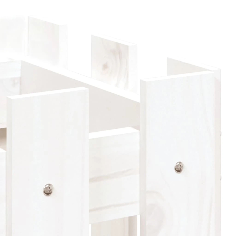 vidaXL dārza puķu kaste, žoga dizains, 60x30x30 cm, priedes masīvkoks