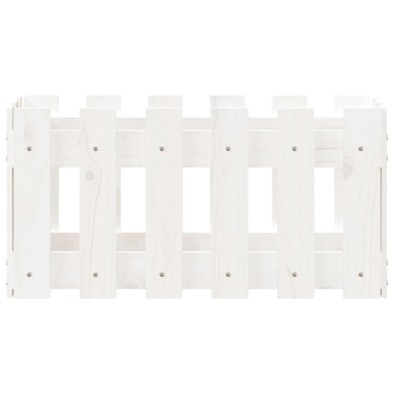 vidaXL dārza puķu kaste, žoga dizains, 60x30x30 cm, priedes masīvkoks