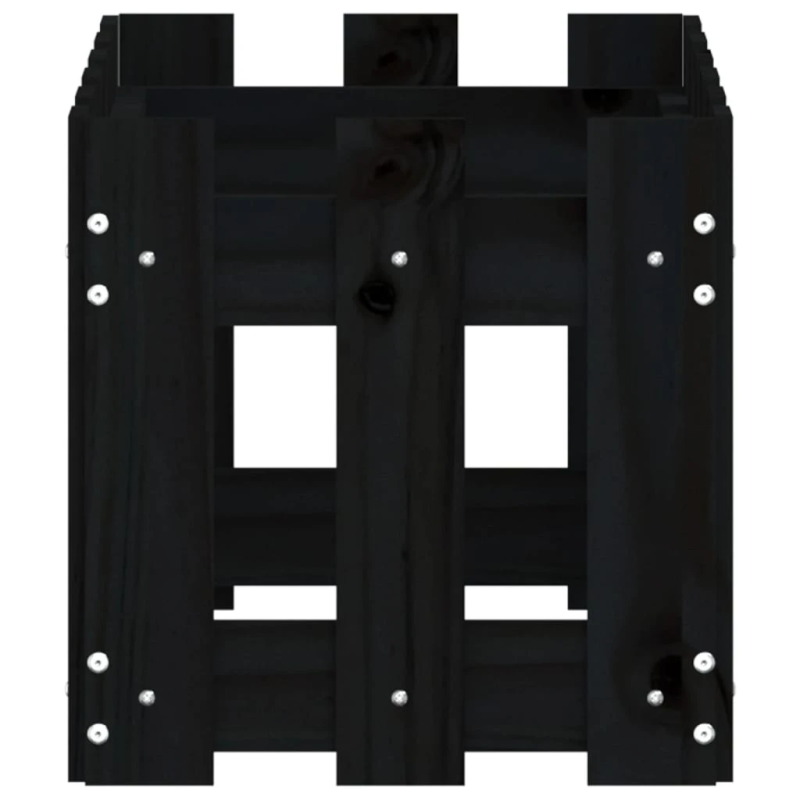 vidaXL dārza puķu kaste, žoga dizains, 60x30x30 cm, priedes masīvkoks