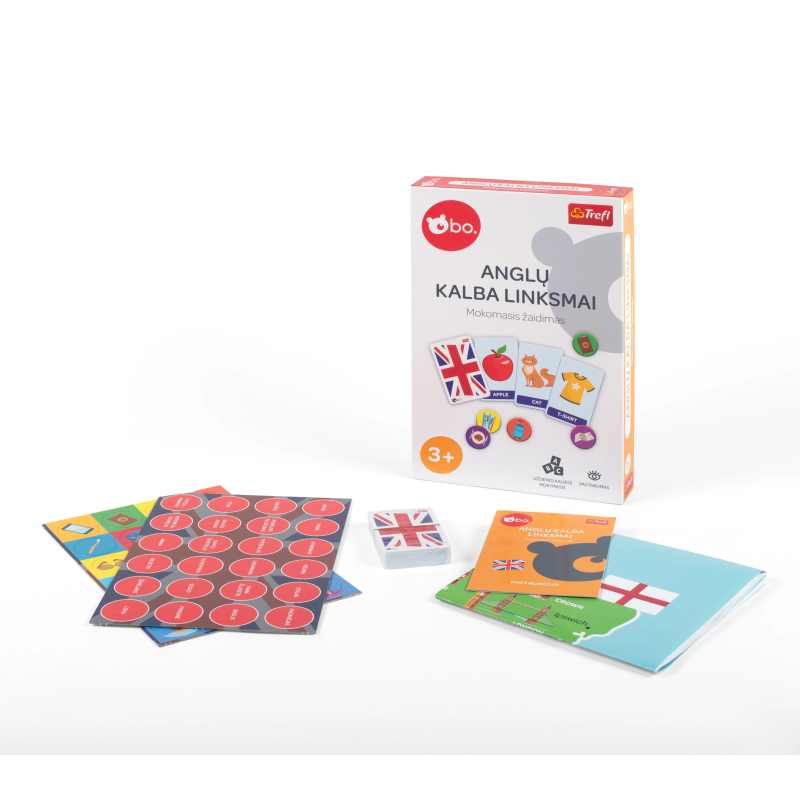 bo. Attīstoša galda spēle "Mācāmies angļu valodu", latviešu valodā,