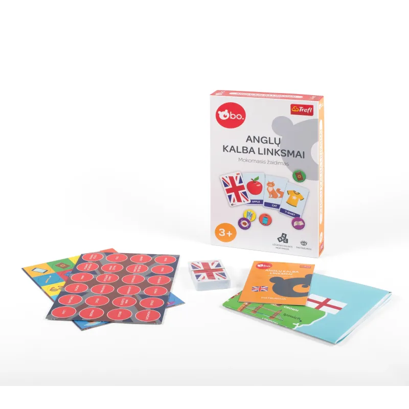 bo. Educational board game Learning English, in Lithuanian,