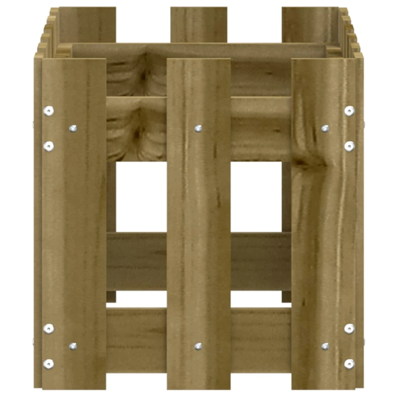 vidaXL dārza puķu kaste, žoga dizains, 60x30x30 cm, impregnēta priede