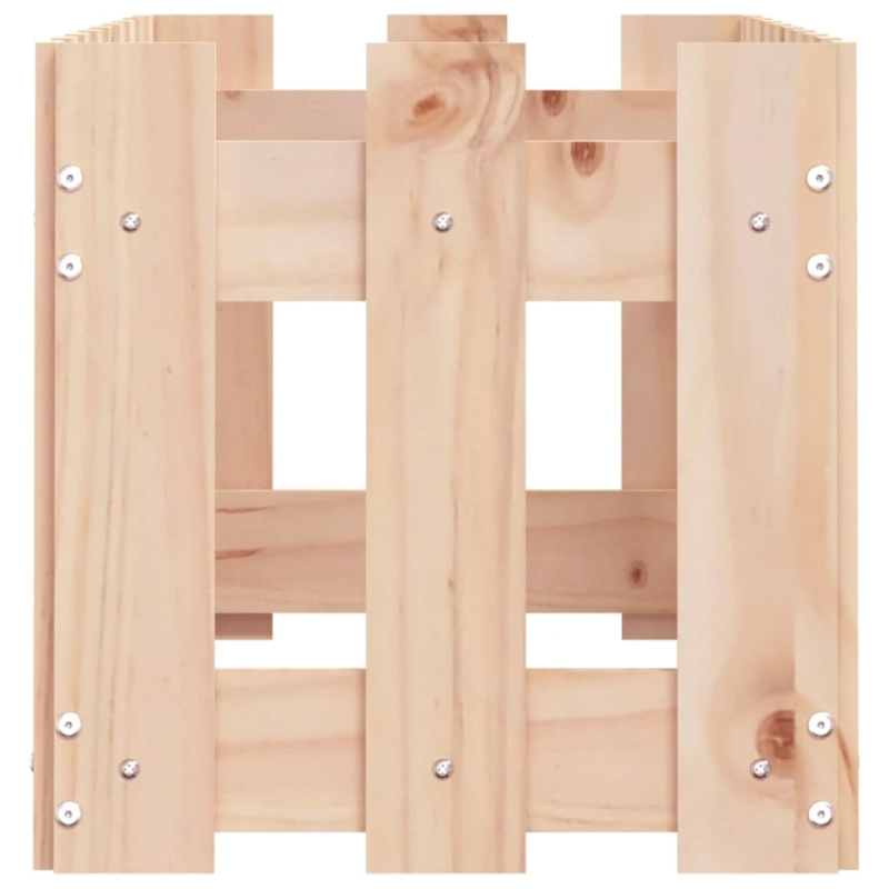 vidaXL dārza puķu kaste, žoga dizains, 100x30x30 cm, priedes masīvkoks