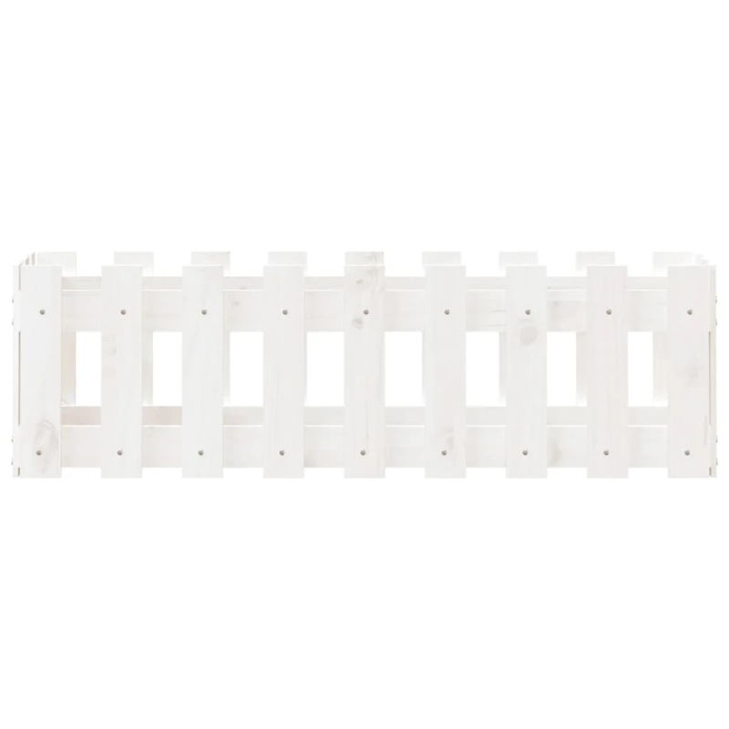 vidaXL dārza puķu kaste, žoga dizains, 100x30x30 cm, priedes masīvkoks