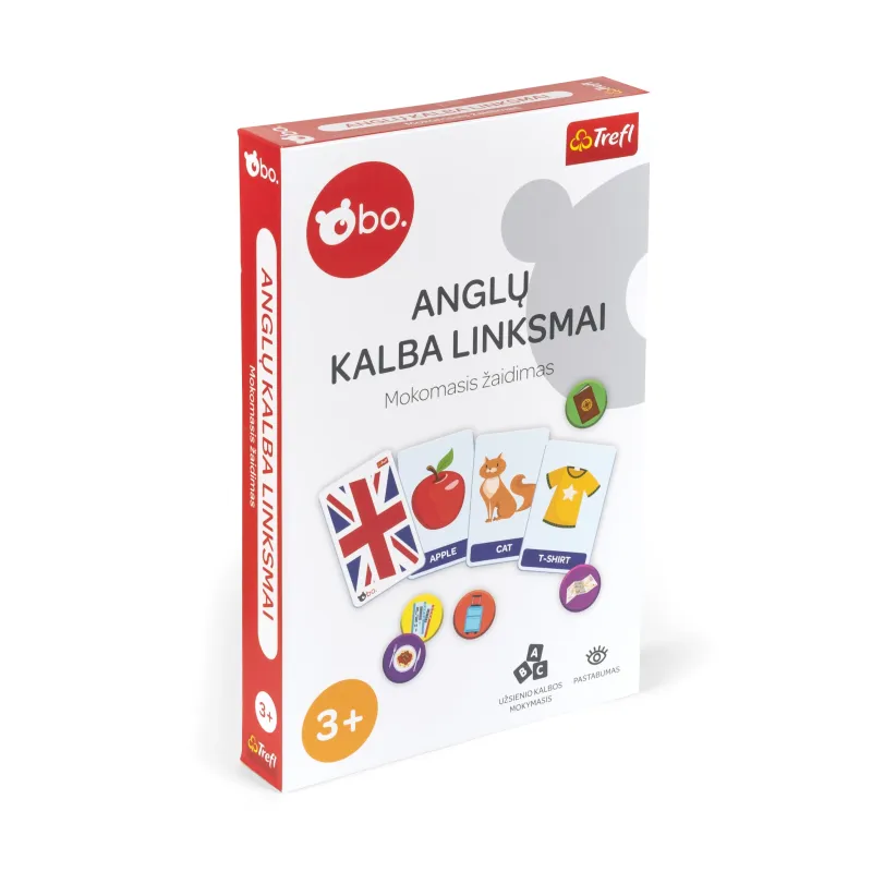 bo. Educational board game Learning English, in Lithuanian,