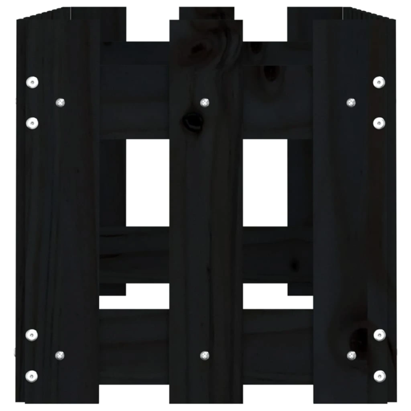 vidaXL dārza puķu kaste, žoga dizains, 100x30x30 cm, priedes masīvkoks